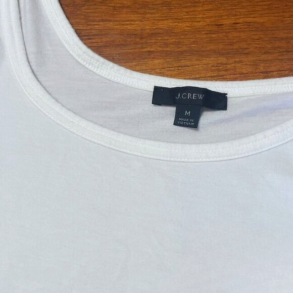 J.Crew Re-Imagined Long Sleeve Scoop Neck Thong Bodysuit Size M - White - EUC - Picture 4 of 5